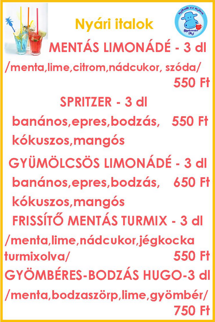 Nyári italok